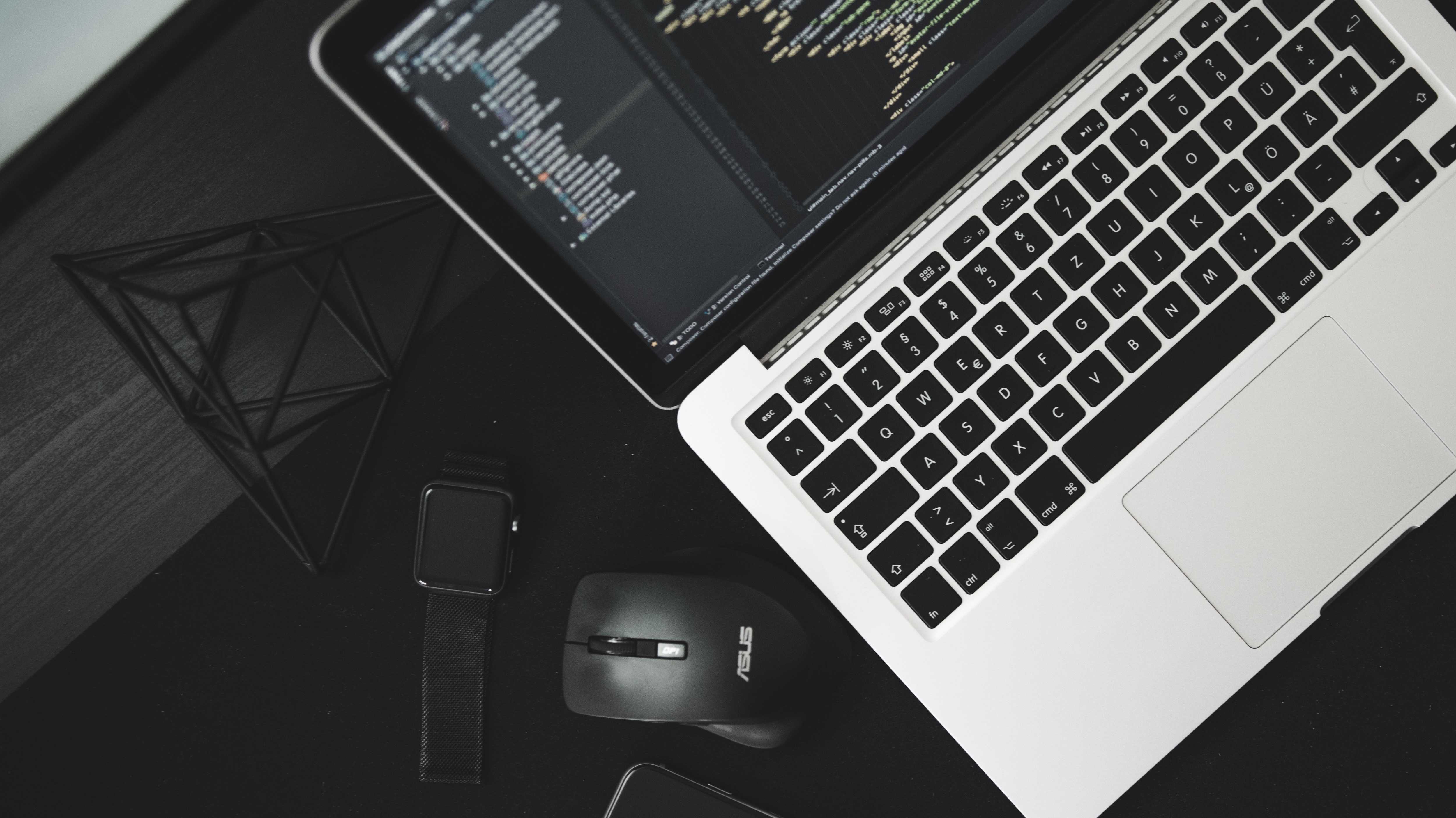 Coding on a MacBook Pro