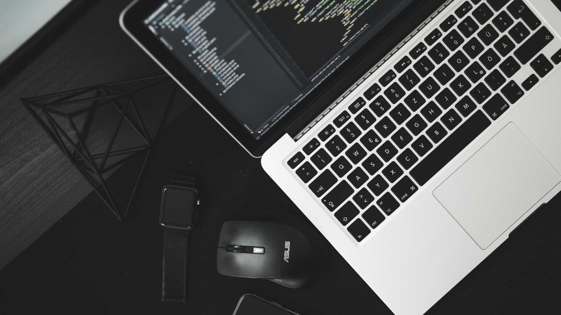 Coding on a MacBook Pro